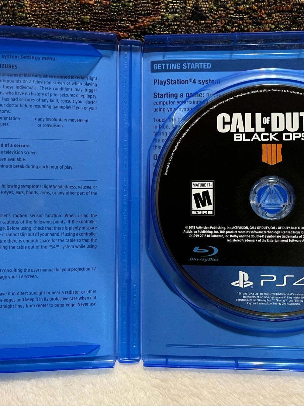 Call of Duty: Black Ops 4 PS4 Game - Black & Orange Cover